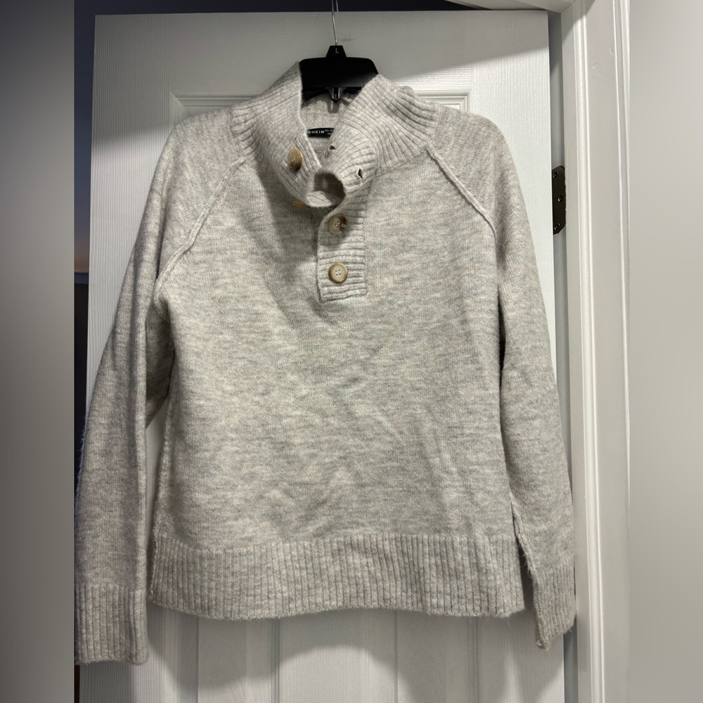 SHEIN grey sweater, size large.